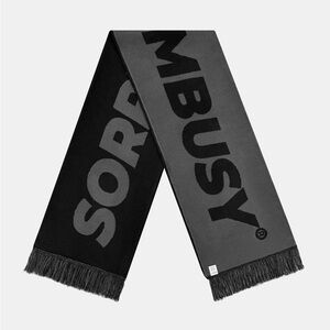 SORRY I’M BUSY Black and Gray Statement Scarf